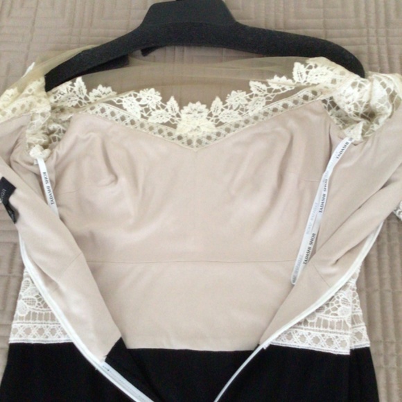 TADASHI Gown Gorgeous Ivory Tulle Lace Bodice - Picture 12 of 14